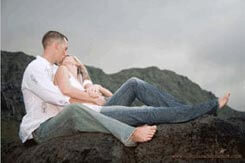 Engagement Couples Portrait Makapuu Beach Oahu Hawaii
