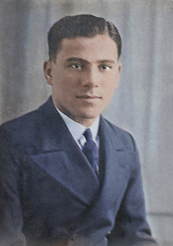 Vintage hand colored photo of my maternal Uncle Gregory Caruana in his Royal Navy uniform - Circa 1939.