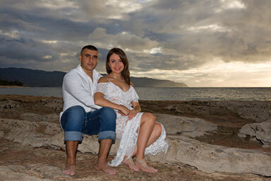 Papailoa Beach Engagement Portrait Photographer, North Shore, Oahu, Hawaii 