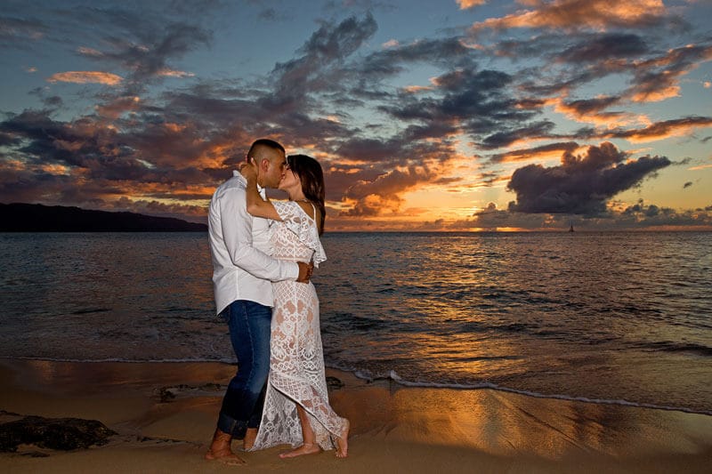 Sunset Portrait Photography, Papailoa Beach , North Shore, Oahu, Hawaii 