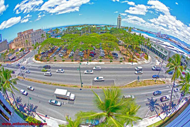HDR photography, USMC Soldier Saluting one of our Hero at Punchbowl , Honolulu, Oahu, Hawaii HDR Portrait Photography