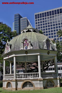 HDR photography, Royal Bandstand, Iolani Palace, Honolulu, Oahu, Hawaii HDR Landscape Photography