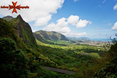 Koolau Mountain Range - Photographed from old Pali Road Oahu Hawaii