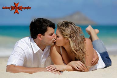 Engagement Couples Portrait Waimanalo Beach Oahu Hawaii
