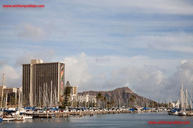 Seascape Photography, Diamond Head photographed from Magic Island , Oahu, Hawaii