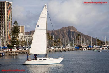 Seascape Photography, Diamond Head photographed from Magic Island , Oahu, Hawaii
