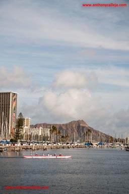 Seascape Photography, Diamond Head photographed from Magic Island , Oahu, Hawaii