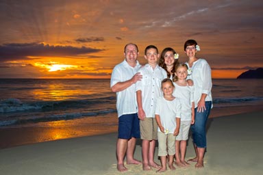 Sunrise Engagement Family Portrait Waimanalo Beach Oahu Hawaii