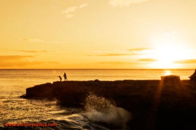 Oahu Sunset Photography Sunset at Black Rocks, Waianae Coast, Oahu