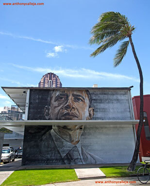 President Obama Mural - Honolulu Graffiti Art President Obama Mural - Honolulu Graffiti Art
