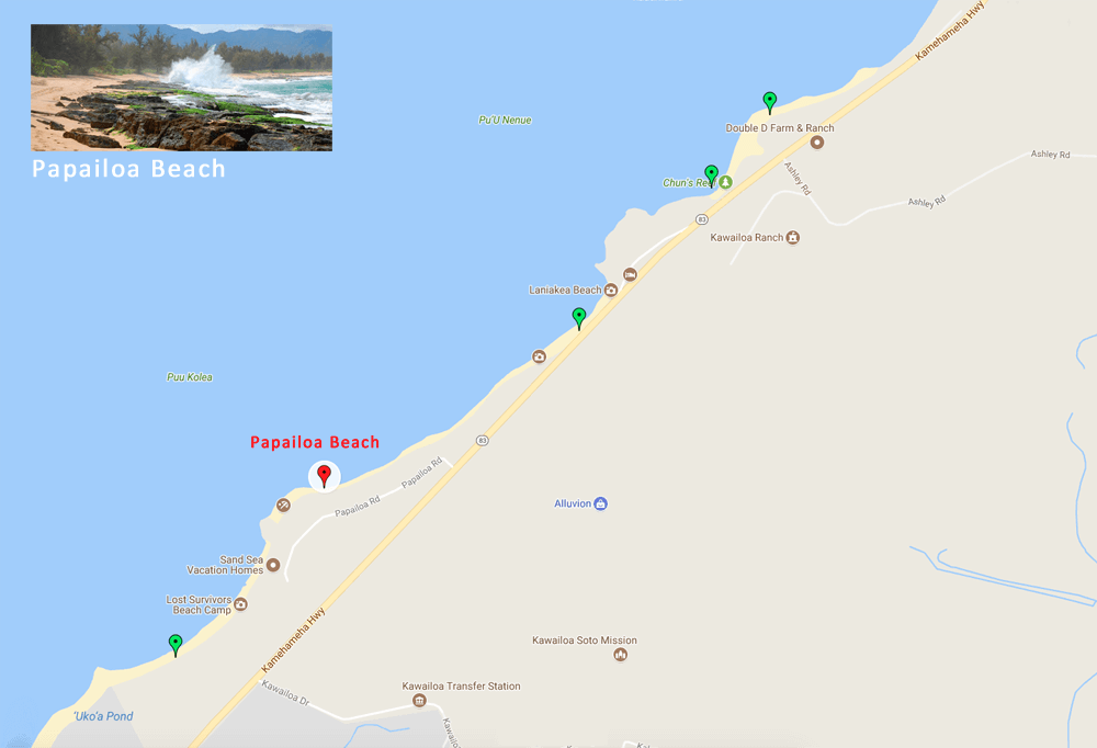Map of Papailoa Beach