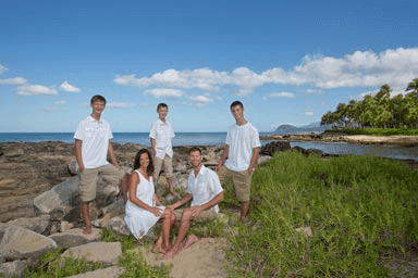 Koolina Family Portrait Photography at secret beach Oahu Hawaii
