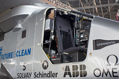 Solar Impulse - Solar Airplane Around the world Flight lands at Kalaeloa Airport Kapolei Hawaii on the 3rd of July 2015 Solar Airplane Around the world Flight