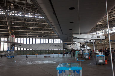 Solar Impulse - Solar Airplane Around the world Flight lands at Kalaeloa Airport Kapolei Hawaii on the 3rd of July 2015 Solar Impulse